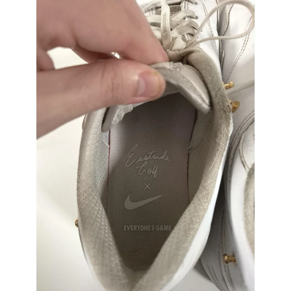 Nike Eastside Golf Everyone's Game Shoes Mens Size 13 White Gold HQ3074-100 READ